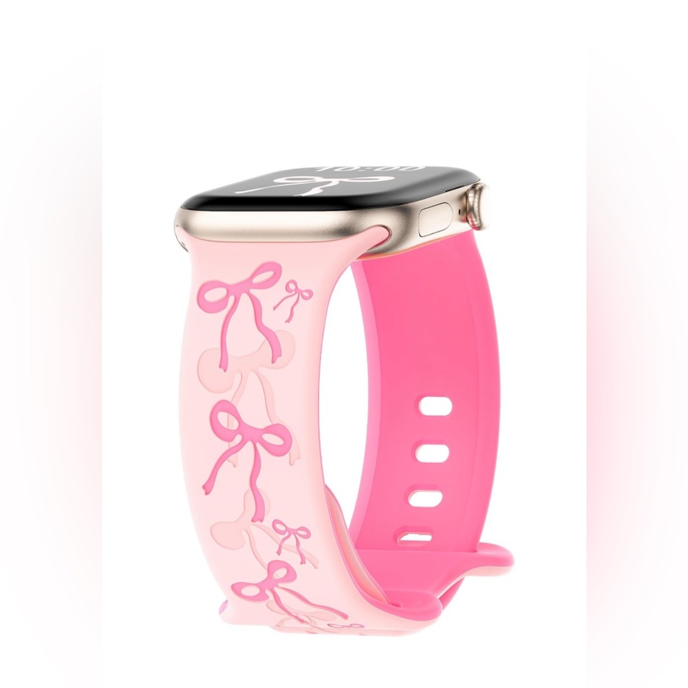 Apple Watch Band with Pink Bow Design